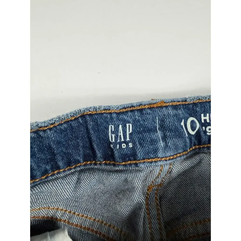Gap Kids High Rise ’90s Loose Distressed Jeans Size 10 girls